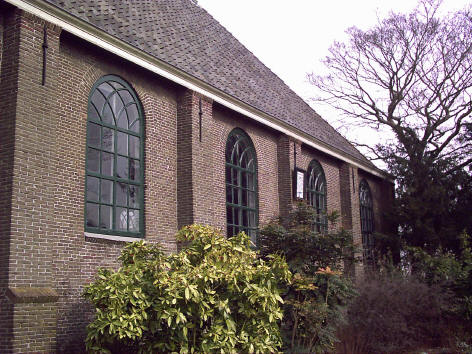 Zijkant van de kerk