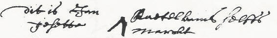 Handtekening van Jan Raetelbant